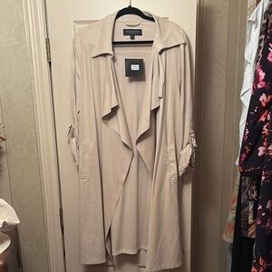 Faux Suede Women's Waterfall Duster NWT